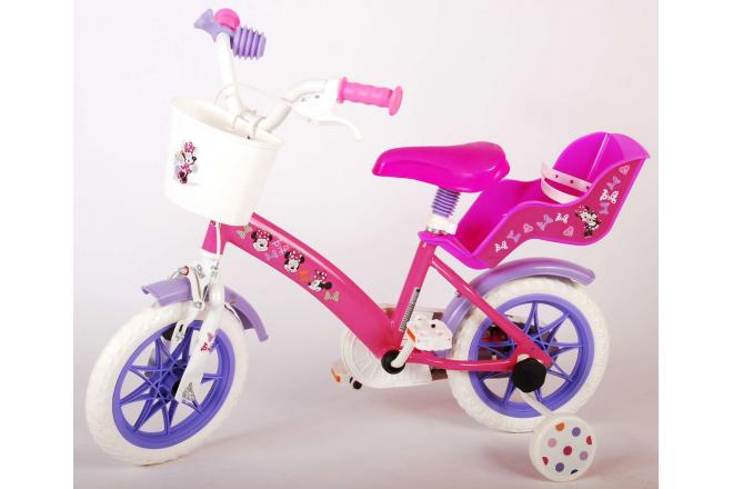 Disney Minnie Cutest Ever ! Vélo pour enfants - Filles - 12 pouces - Rose - Système transversal