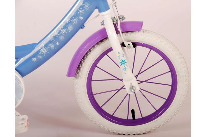 Vélo enfant Disney Frozen 2 - fille - 14 po - bleu/mauve - 2 leviers de frein