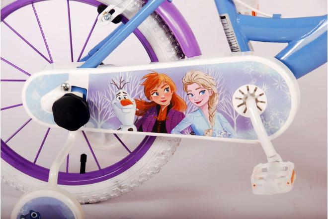 Vélo pour enfants Disney Frozen - Filles - 16 pouces - Bleu - Deux freins à main