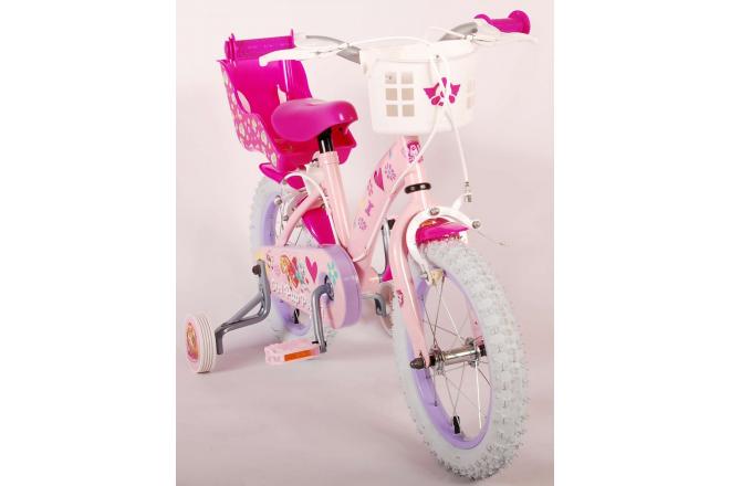 Vélo Paw Patrol Kids - Filles - 14 pouces - Rose - Deux freins à main