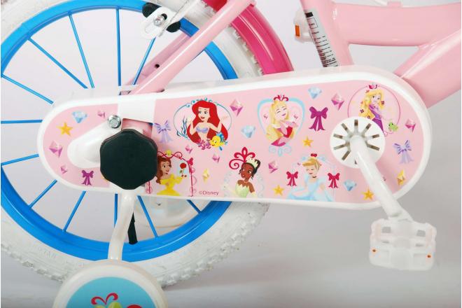 Vélo pour enfants Disney Princesse - Filles - 14 pouces - Rose - Deux freins à main