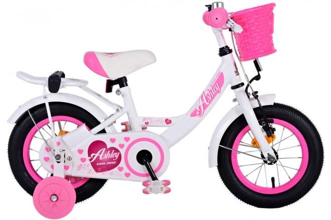 Vélo pour enfants Volare Ashley - Filles - 12 pouces - Blanc