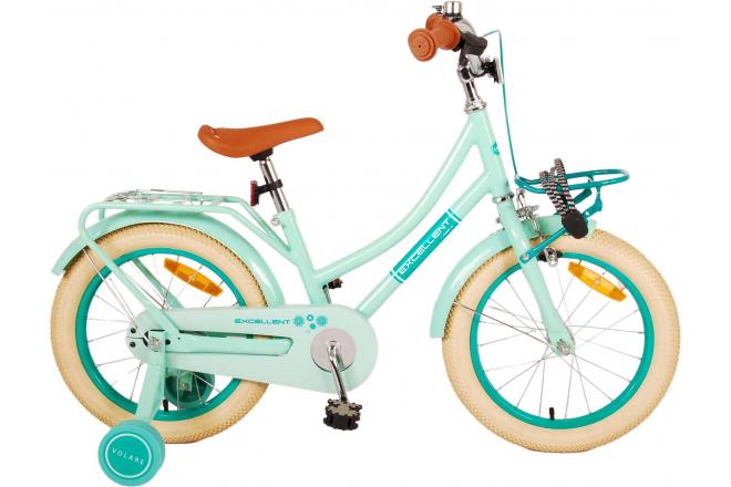 Vélo pour enfants Volare Excellent - Filles - 16 pouces - Vert - 95% assamblé