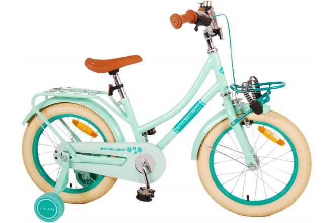 Vélo pour enfants Volare Excellent - Filles - 16 pouces - Vert - 95% assamblé