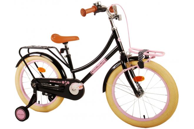 Volare Excellent Vélo pour enfants - Filles -18 pouces - Noir - 95% assemblé