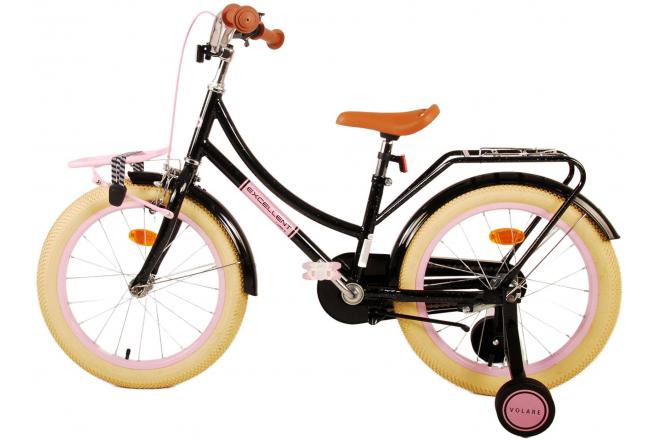 Volare Excellent Vélo pour enfants - Filles -18 pouces - Noir - 95% assemblé