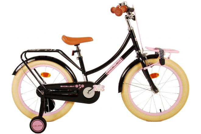 Volare Excellent Vélo pour enfants - Filles -18 pouces - Noir - 95% assemblé