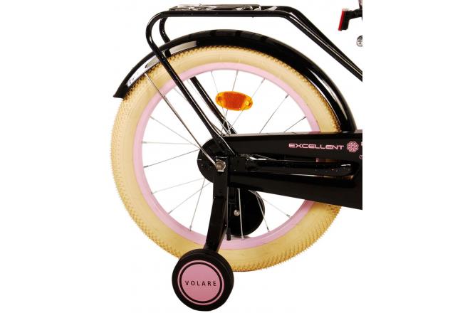 Volare Excellent Vélo pour enfants - Filles -18 pouces - Noir - 95% assemblé