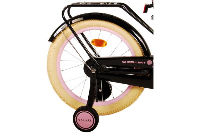 Volare Excellent Vélo pour enfants - Filles -18 pouces - Noir - 95% assemblé