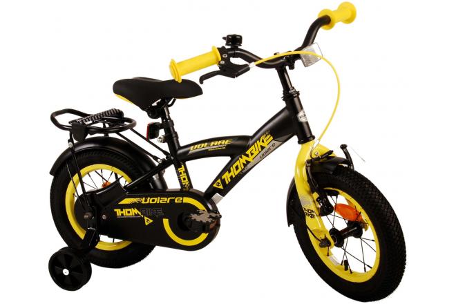 Vélo pour enfants Volare Thombike - garçons - 12 pouces - Noir Jaune