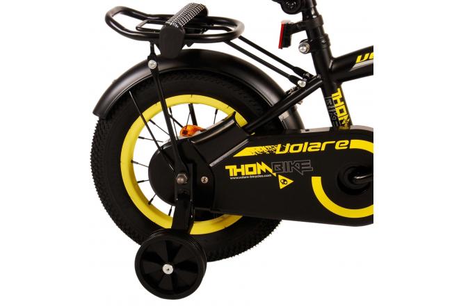 Vélo pour enfants Volare Thombike - garçons - 12 pouces - Noir Jaune