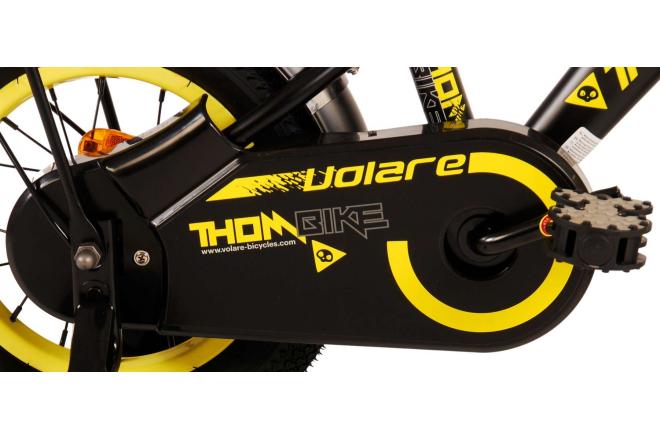 Vélo pour enfants Volare Thombike - garçons - 12 pouces - Noir Jaune