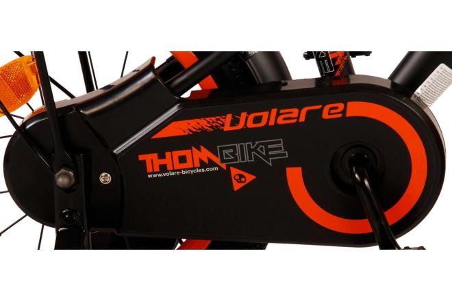 Vélo pour enfants Volare Thombike - garçons - 14 pouces - Noir Orange