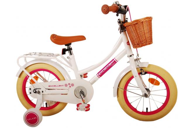 Volare Excellent Vélo pour enfants - Filles - 14 pouces - Blanc