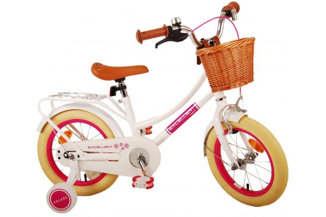 Volare Excellent Vélo pour enfants - Filles - 14 pouces - Blanc