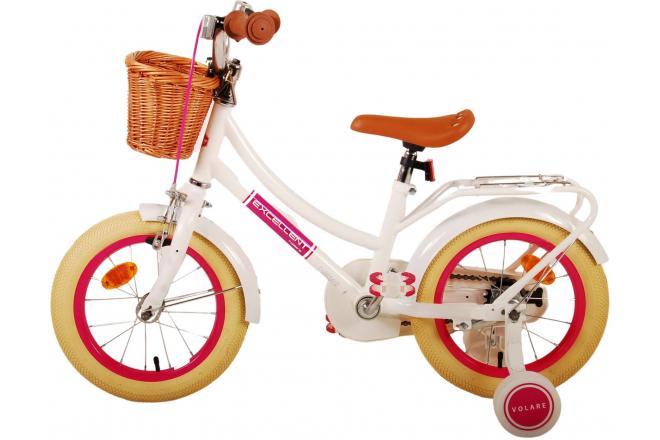 Volare Excellent Vélo pour enfants - Filles - 14 pouces - Blanc