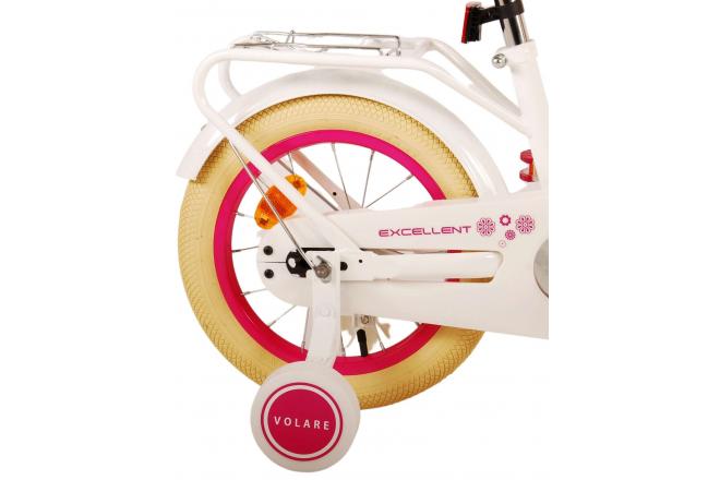 Volare Excellent Vélo pour enfants - Filles - 14 pouces - Blanc