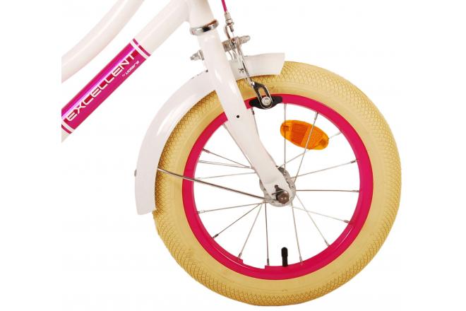 Volare Excellent Vélo pour enfants - Filles - 14 pouces - Blanc