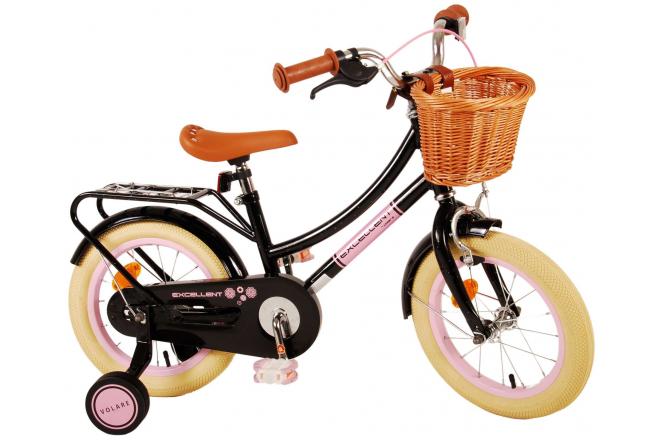 Vélo pour enfants Volare Excellent - Filles - 14 pouces - Noir