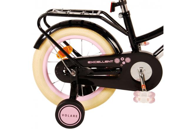 Vélo pour enfants Volare Excellent - Filles - 14 pouces - Noir