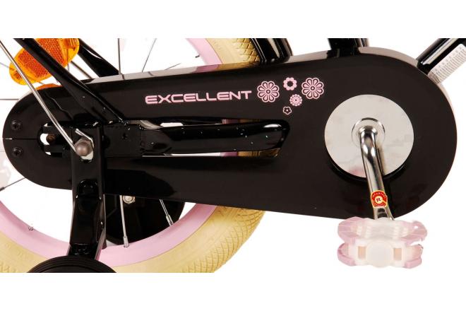 Vélo pour enfants Volare Excellent - Filles - 14 pouces - Noir