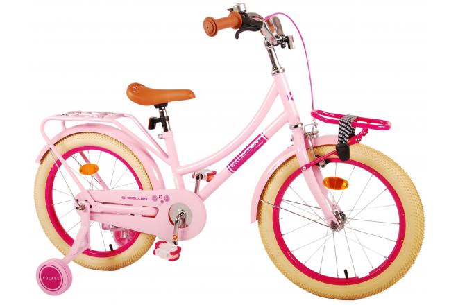 Volare Excellent Vélo d'enfant - Filles - 18 pouces - Rose - 95% assemblé