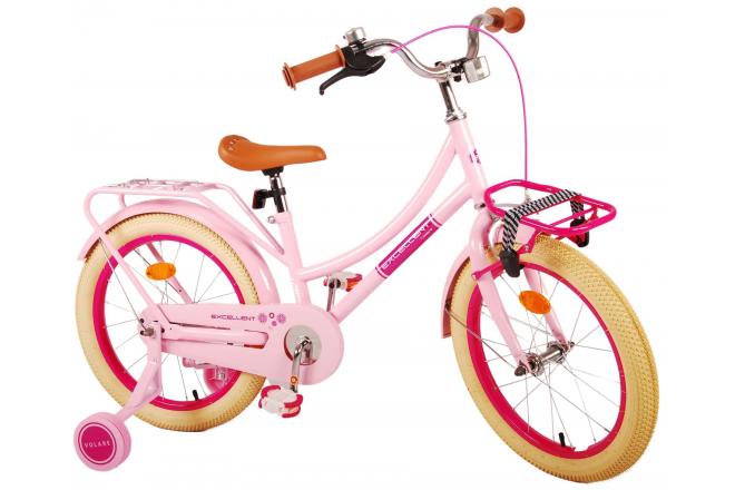 Volare Excellent Vélo d'enfant - Filles - 18 pouces - Rose - 95% assemblé