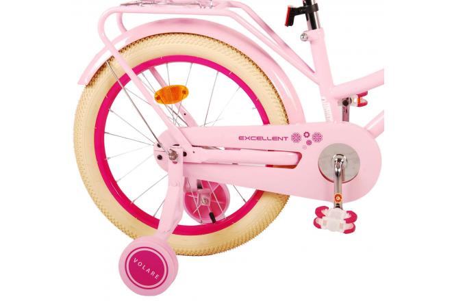 Volare Excellent Vélo d'enfant - Filles - 18 pouces - Rose - 95% assemblé