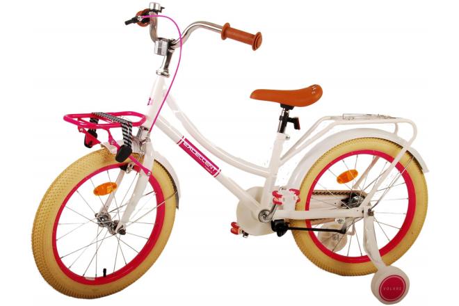 Volare Excellent Vélo pour enfants - Filles - 18 pouces - Blanc - 95% assemblé