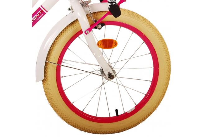 Volare Excellent Vélo pour enfants - Filles - 18 pouces - Blanc - 95% assemblé