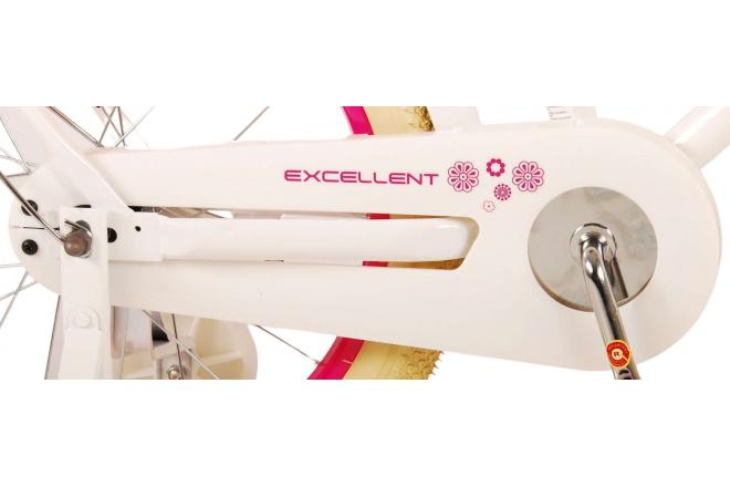 Volare Excellent Vélo pour enfants - Filles - 18 pouces - Blanc - 95% assemblé