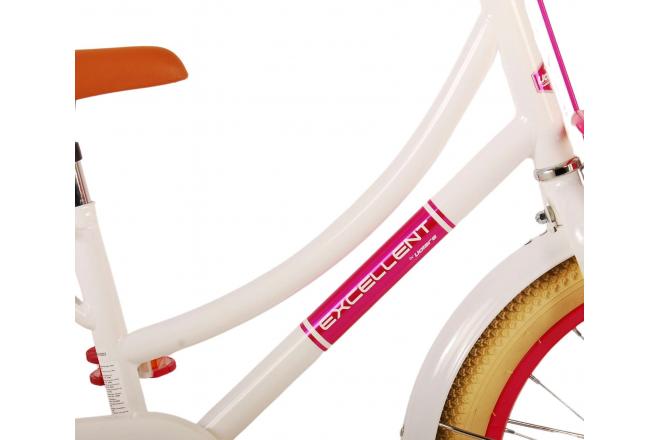 Volare Excellent Vélo pour enfants - Filles - 18 pouces - Blanc - 95% assemblé