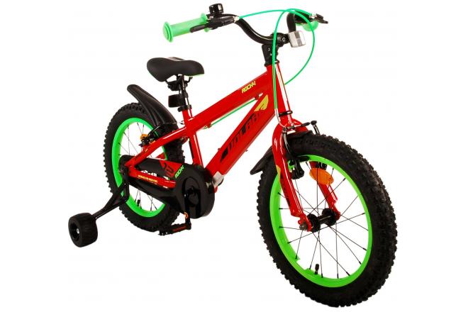 Volare Rocky Vélo pour enfants - Garçons - 16 pouces - Rouge - Deux freins à main