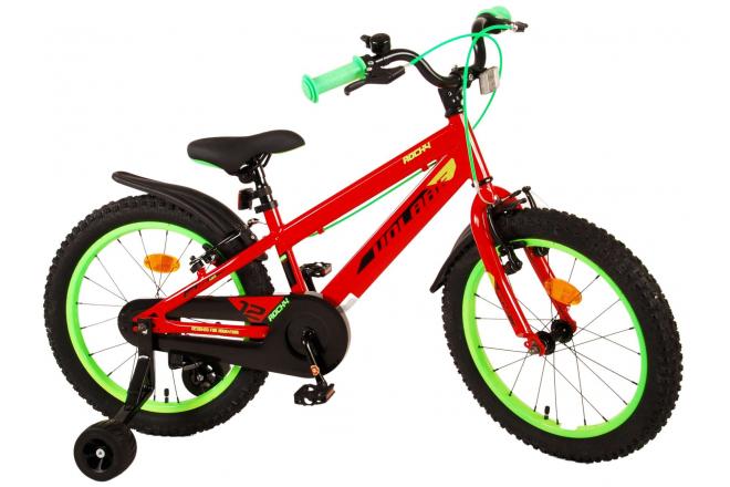 Vélo pour enfants Volare Rocky - garçons - 18 pouces - Rouge - Freins à deux mains