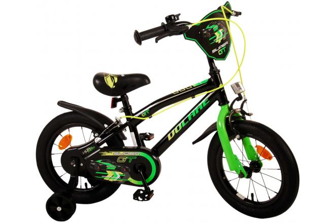 Vélo pour enfants Volare Super GT - garçons - 14 pouces - Vert - Deux freins à main