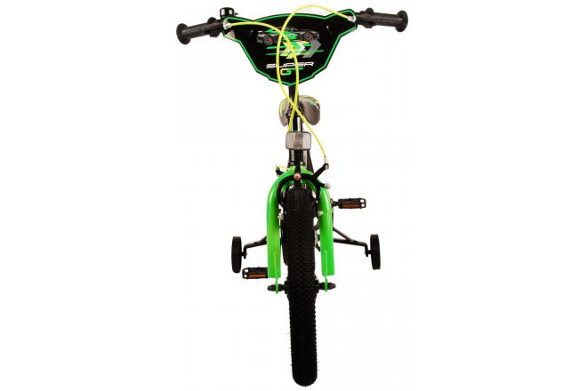 Volare Super GT Vélo pour enfants - garçons - 16 pouces - vert - Freins à deux mains