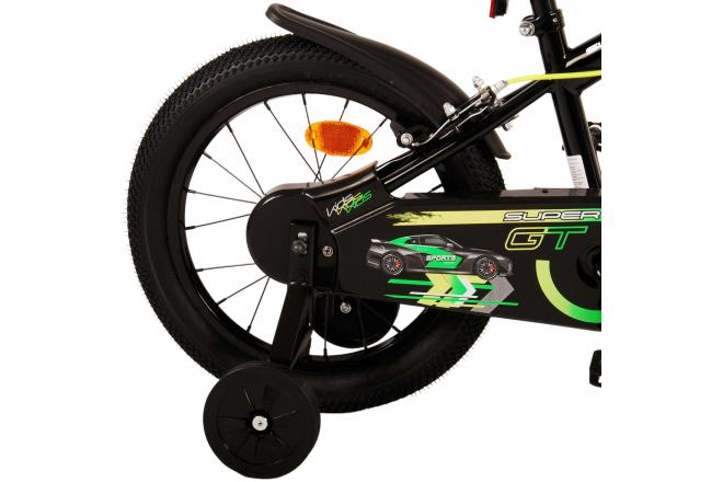 Volare Super GT Vélo pour enfants - garçons - 16 pouces - vert - Freins à deux mains