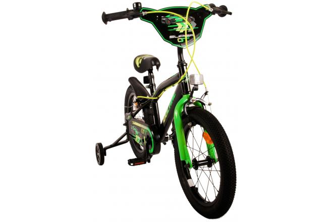 Volare Super GT Vélo pour enfants - garçons - 16 pouces - vert - Freins à deux mains