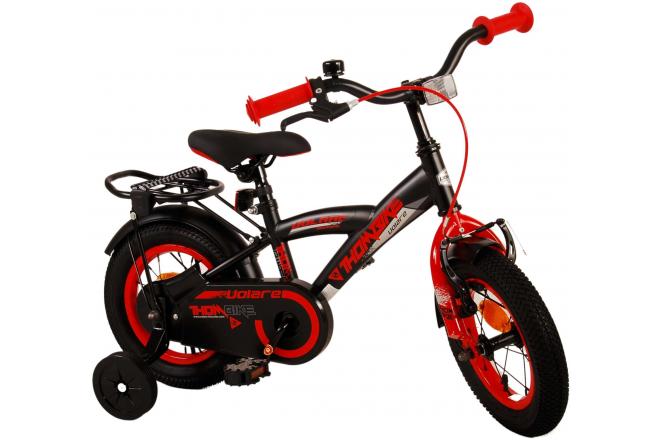 Volare Thombike Vélo pour enfants - garçons - 12 pouces - Noir Rouge