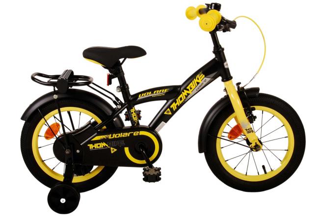 Vélo pour enfants Volare Thombike - Garçons - 14 pouces - Noir Jaune