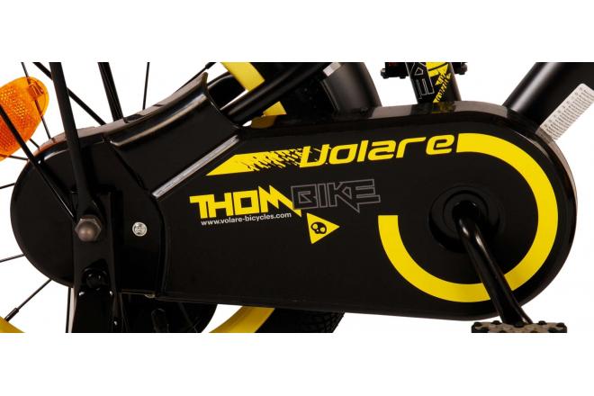 Vélo pour enfants Volare Thombike - Garçons - 14 pouces - Noir Jaune