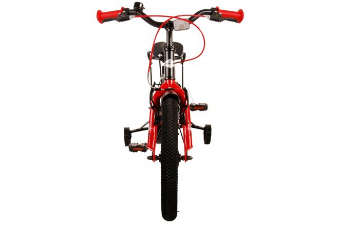 Volare Thombike Vélo pour enfants - Garçons - 16 pouces - Noir Rouge - Freins à deux mains