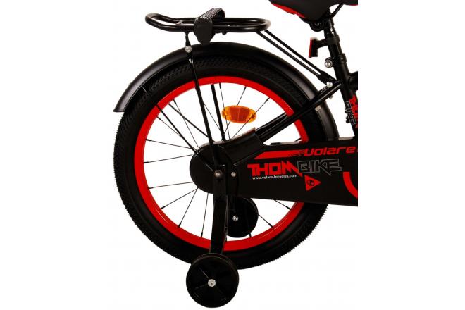 Vélo pour enfants Volare Thombike - Garçons - 18 pouces - Noir Rouge