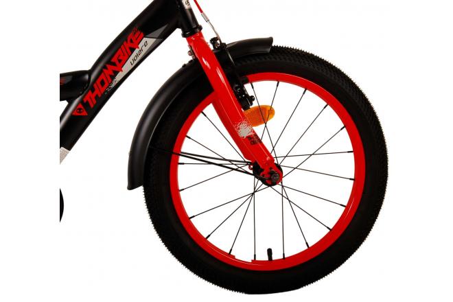 Vélo pour enfants Volare Thombike - Garçons - 18 pouces - Noir Rouge