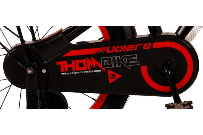 Vélo pour enfants Volare Thombike - Garçons - 18 pouces - Noir Rouge