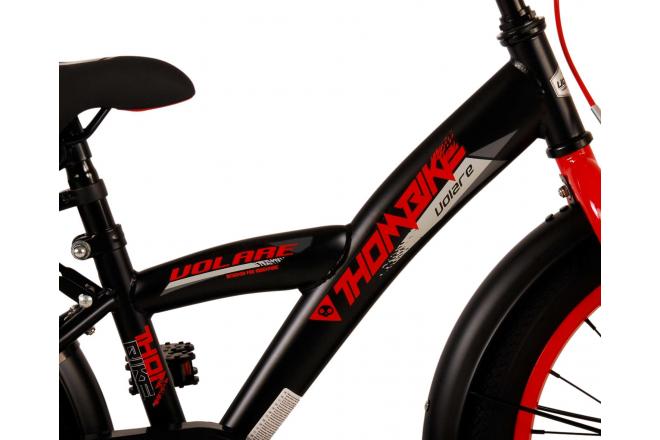 Vélo pour enfants Volare Thombike - Garçons - 18 pouces - Noir Rouge