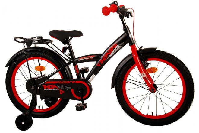 Vélo pour enfants Volare Thombike - Garçons - 18 pouces - Noir Rouge