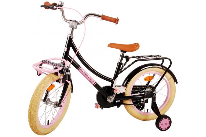 Vélo pour enfants Volare Excellent - Filles - 16 pouces - Noir - 95% assemblé