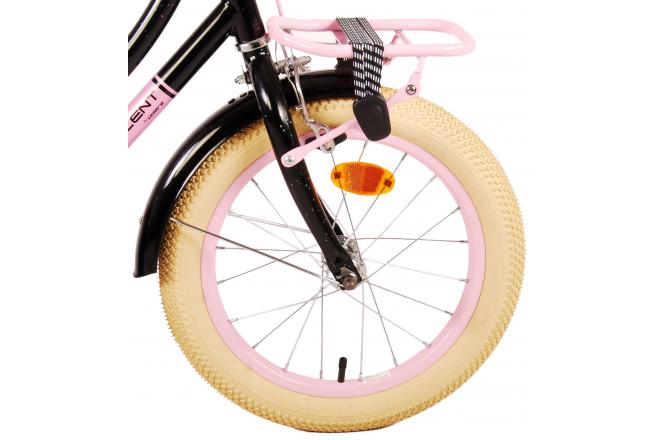 Vélo pour enfants Volare Excellent - Filles - 16 pouces - Noir - 95% assemblé