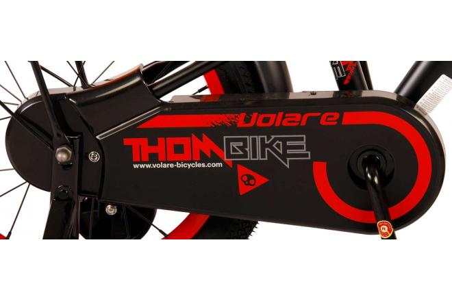 Vélo pour enfants Volare Thombike - Garçons - 16 pouces - Noir Rouge